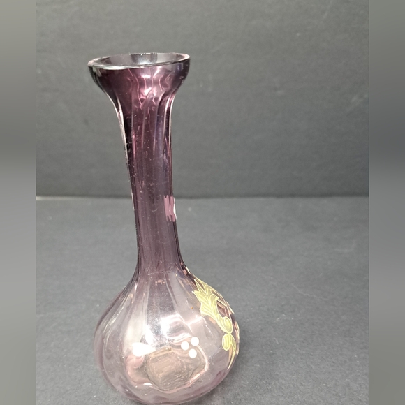 Vintage Amethyst Hand Painted Bud Vase - Picture 4 of 4